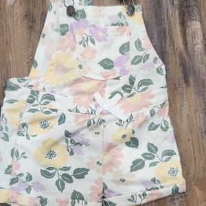 Floral Print Overalls